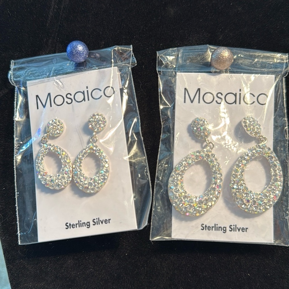 NWT Mosaico Austrian Crystal Patriotic pendant 💕💕 new line! 💕💕 Red/White/Blue - Picture 6 of 8